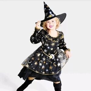 Target Moon & Star Witch Sorceress Halloween Dress Up Costume Little Girls
